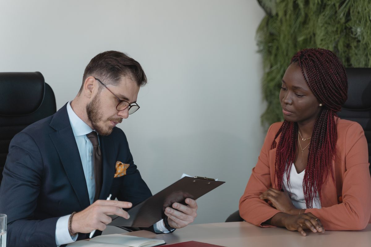 A recruiter reviewing a candidate's resume